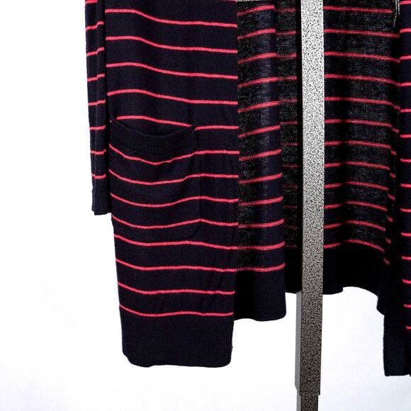 Talbots Cotton Cashmere Blend Blue Striped Cardigan Women's SMALL Casual Classic - Picture 4 of 7